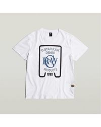 G-Star - G Regular Fit Lettering Crew Neck T-Shirt - Lyst
