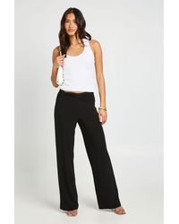 Boohoo - Double Layer Slinky Knot Detail Wide Leg Trouser - Lyst