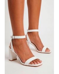 Boohoo - Wide Fit 2 Part Mid Block Heels - Lyst