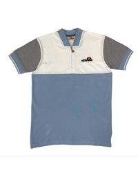 Ellesse - Light Slim Fit Zip Tricol Polo Cotton - Lyst
