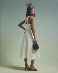River Island - Midi Dress Premium Bow Back Detail - Lyst