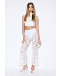MissPap - Premium Corded Lace Flare Trousers - Lyst