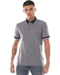 BOSS - Logo Detail Oxford Cotton Piqu - Lyst