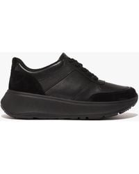 Fitflop - F-Mode Leather/Suede Flatform Trainers All - Lyst
