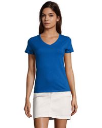 Sol's - Ladies Imperial V Neck T-Shirt (Royal) - Lyst