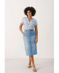 Part Two - Denim Rok A-Shape Light Denim - Lyst