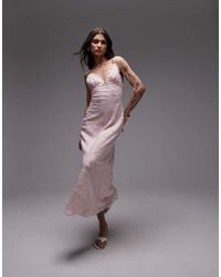 Nia - Camille Flocked Midaxi Dress - Lyst