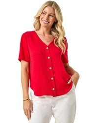 Roman - Petite Button Through Blouse - Lyst