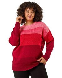 Roman - Curve Ombre Stripe Knit Jumper - Lyst