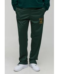 BoohooMAN - Tall Regular Fit Homme Stripe Tricot Split Hem Joggers - Lyst