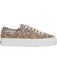 Superga - Ladies 3740 Leggera Leopard Print Platform Trainers (Leopard/Avorio) - Lyst