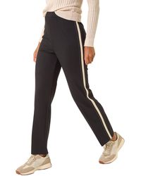 Roman - Stripe Straight Leg Side Trousers - Lyst