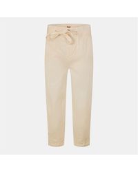 BOSS - Tapitad Solid Patterned Wide Leg Pants - Lyst