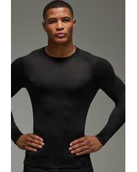 BoohooMAN - Active Lightweight Essentials Gym Raglan Muscle Fit Long Sleeve T-Shirt - Lyst