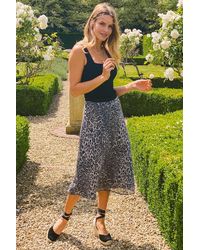 Sosandar - Leopard Print Midi Skirt - Lyst
