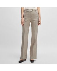 BOSS - Terela Slim-Fit Flared Trousers - Lyst