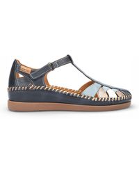 Pikolinos - Ocean Leather Semi-Open Wedge Sandal Shoes - Lyst