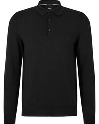 BOSS - Bono-L Long Sleeved Polo Shirt Cotton - Lyst