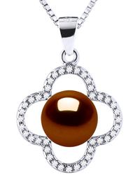 Diadema - Clover Necklace Freshwater Pearl 9-10 Mm 925 - Lyst