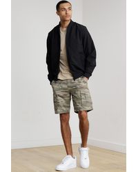 Tokyo Laundry - Washed Cotton Twill Cargo Shorts With Camo Print - Lyst