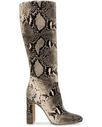 Steve Madden - Knee High Block Heel Boots With Zipper - Lyst