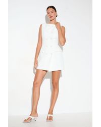 MissPap - Tailored Double Breasted Sleeveless Blazer Dress - Lyst
