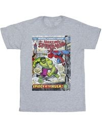 Marvel - Spider- Vs Hulk Cover T-Shirt (Sports) - Lyst