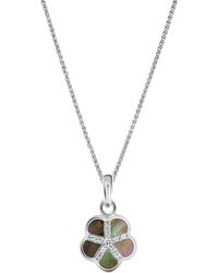 Orphelia - 'Daisy' 925 Sterling Pendant With Chain - Lyst