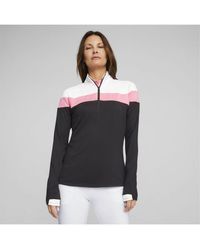 PUMA - Golf Lightweight Quarter-Zip Long Sleeve Top - Lyst