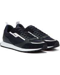 HUGO - Icelin Runn Nylon Pu Dark Trainers - Lyst