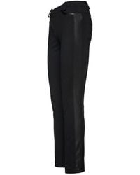 Conquista - Fitted Jeggings With Faux Leather Detail - Lyst