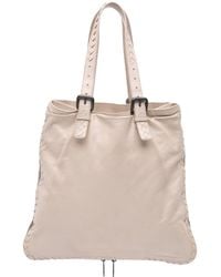 Bottega Veneta - Pre-Owned Leather Intrecciato Side Zip Tote - Lyst