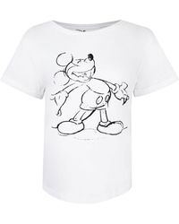 Disney - Mickey Giggles Katoenen T-shirt (wit) - Lyst