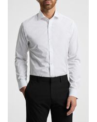 Limehaus - Slim Fit Cotton Single Cuff Cutaway Collar Shirt - Lyst