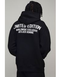 BoohooMAN - Tall Oversized Limited Edition Over The Head Hoodie - Lyst