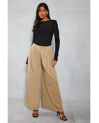 MissPap - Tailored Mid Rise Oversized Wide Leg Trousers - Lyst