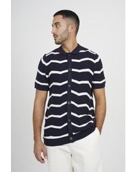 Brave Soul - Dark 'Milan' Short Sleeve Knitted Polo Shirt - Lyst