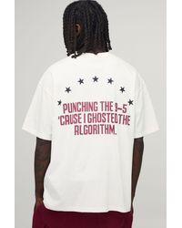BoohooMAN - Oversized Heavyweight Rodeo Slogan T-Shirt - Lyst
