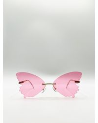 SVNX - Frameless Butterfly Sunglasses - Lyst