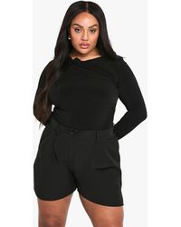 Boohoo - Plus Twist Detail Ruched One Piece - Lyst