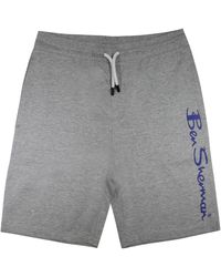 Ben Sherman - Logo Grijze Korte Broek - Lyst
