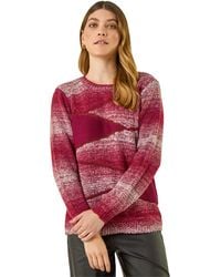 Roman - Colour Block Knit Jumper - Lyst