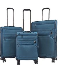 Infinity Leather - Lightweight 8 Wheel Travel Luggage Suitcases Nylon - Lyst