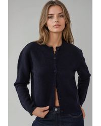 Hiccup - Crew Neck Knitwear Soft Touch Cardigan - Lyst