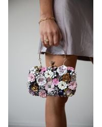 SVNX - Floral Applique Clutch Bag - Lyst