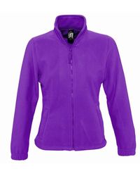 Sol's - Ladies North Full Zip Fleece Jacket (Dark) - Lyst