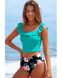 Azura Exchange - Bloemen Eendelig Badpak - Lyst