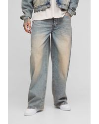 BoohooMAN - Tall Tinted Wash Baggy Jeans - Lyst