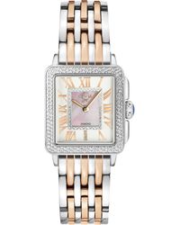 Gv2 - Padova 12302B Swiss Quartz Dial Two Tone Stainless Steel Diamond Watch - Lyst