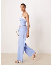 Nia - Lacey Wide Leg Trouser Co-Ord - Lyst